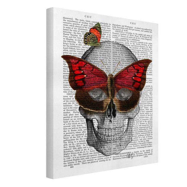 Billeder på lærred ordsprog Scary Reading - Butterfly Mask