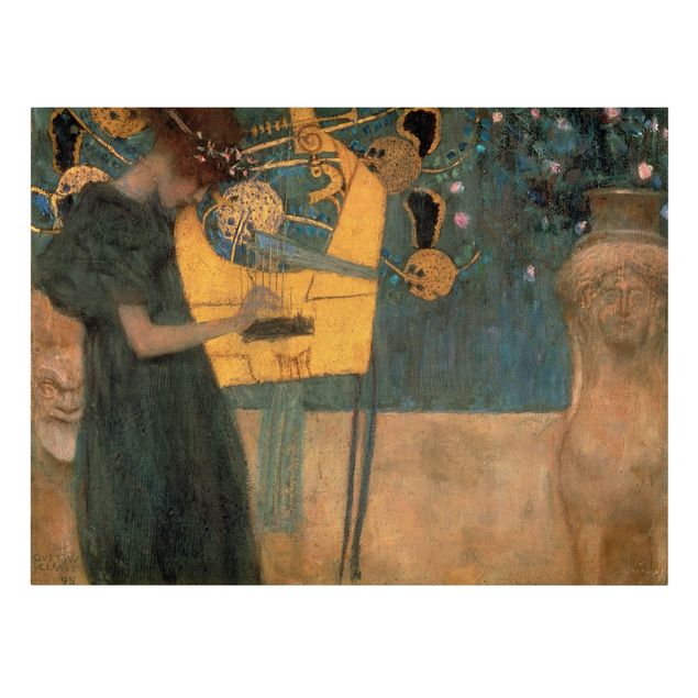 Billeder på lærred kunsttryk Gustav Klimt - Music