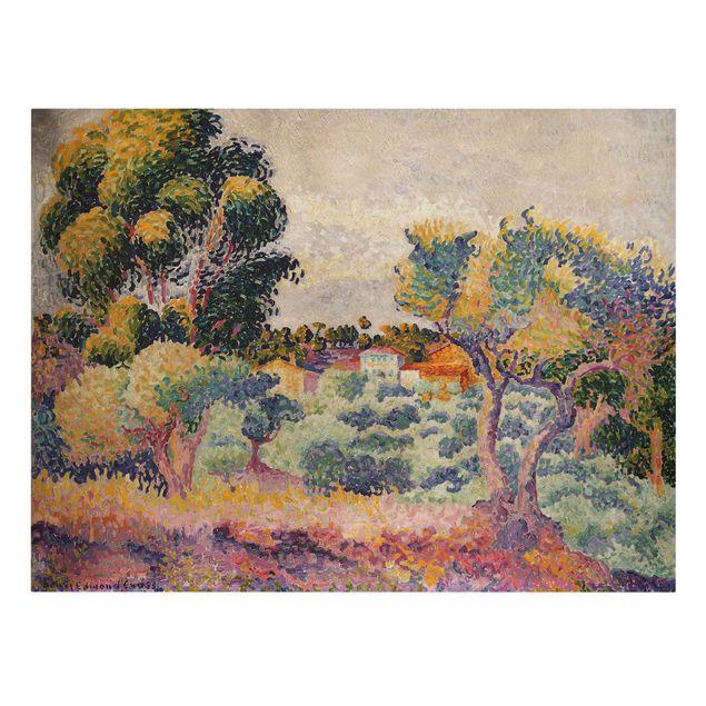 Billeder på lærred kunsttryk Henri Edmond Cross - Eucalyptus And Olive Grove