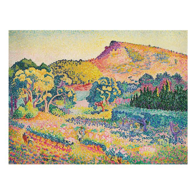 Billeder på lærred bjerge Henri Edmond Cross - Landscape With Le Cap Nègre