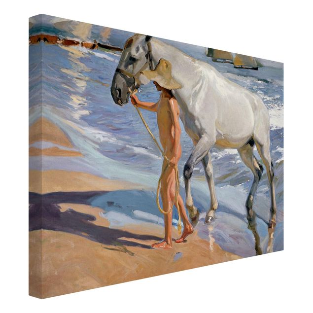 Kunst stilarter Joaquin Sorolla - The Horse’S Bath
