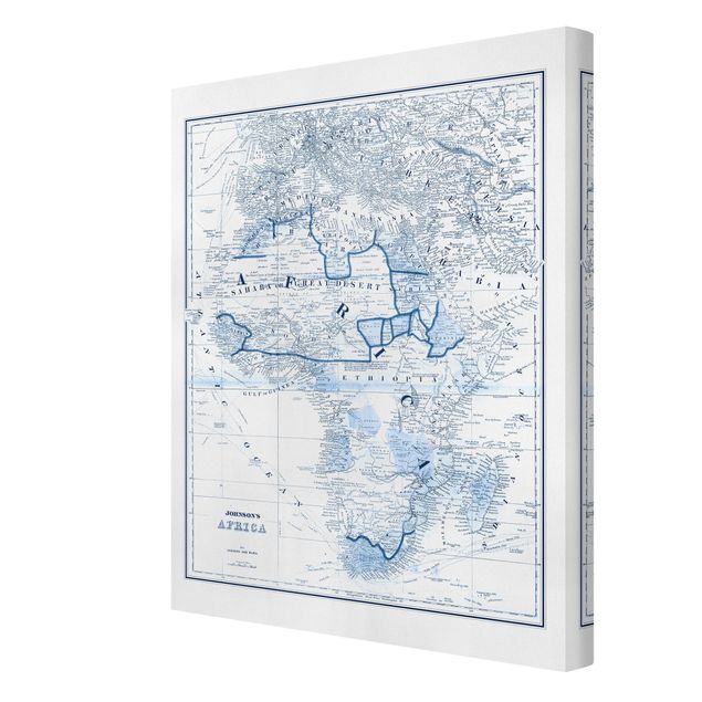 Billeder blå Map In Blue Tones - Africa
