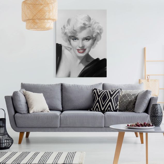 Billeder på lærred vintage Marilyn On Sofa