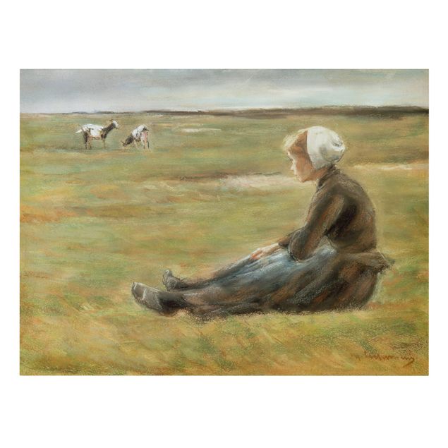 Billeder kunsttryk Max Liebermann - Goat Herdess In Sand Dunes