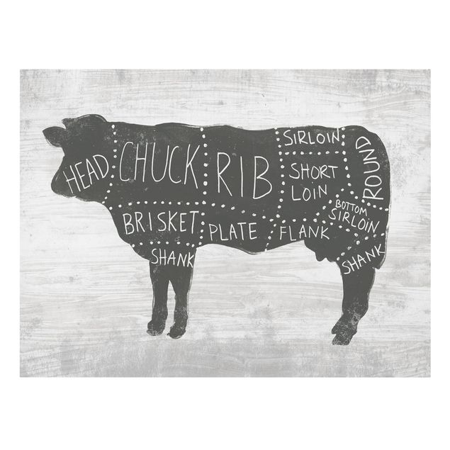 Billeder sort og hvid Butcher Board - Beef