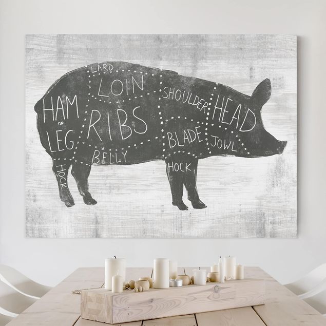 køkken dekorationer Butcher Board - Pig