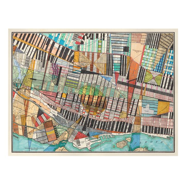 Billeder farvet Modern Map Of Montreal