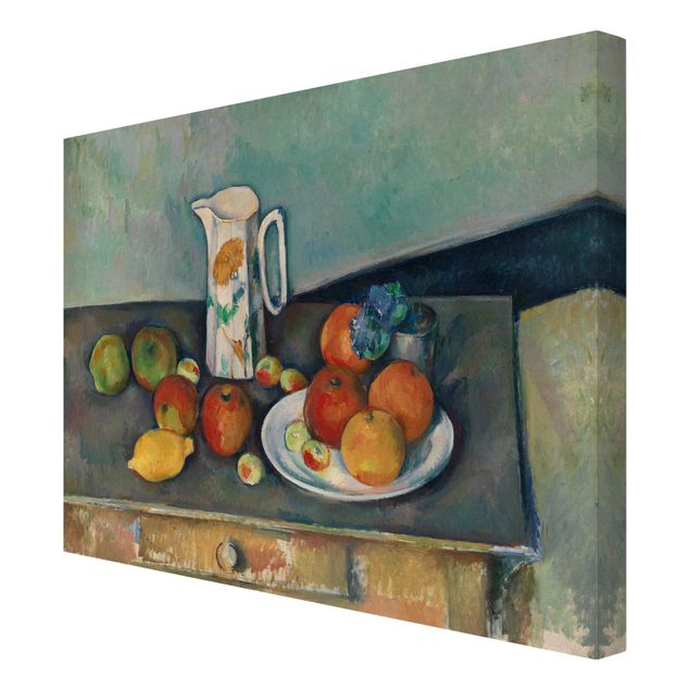 Billeder kunsttryk Paul Cézanne - Still Life With Milk Jug And Fruit