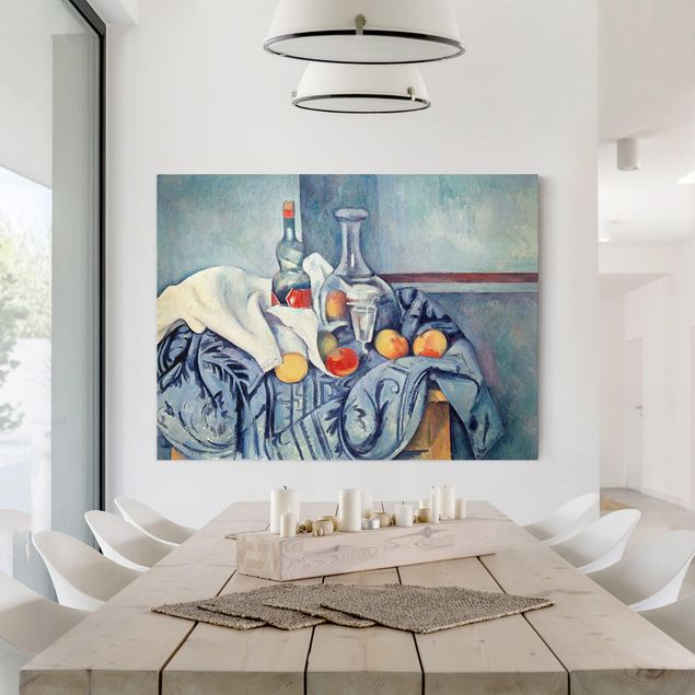 Kunst stilarter impressionisme Paul Cézanne - Still Life With Peaches And Bottles