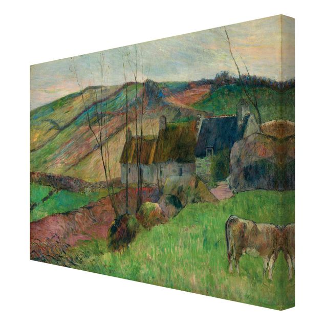Billeder landskaber Paul Gauguin - Cottages On The Side Of Montagne Sainte-Marguerite