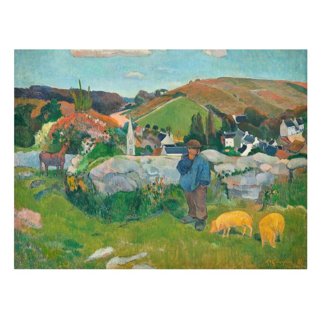 Billeder på lærred kunsttryk Paul Gauguin - The Swineherd