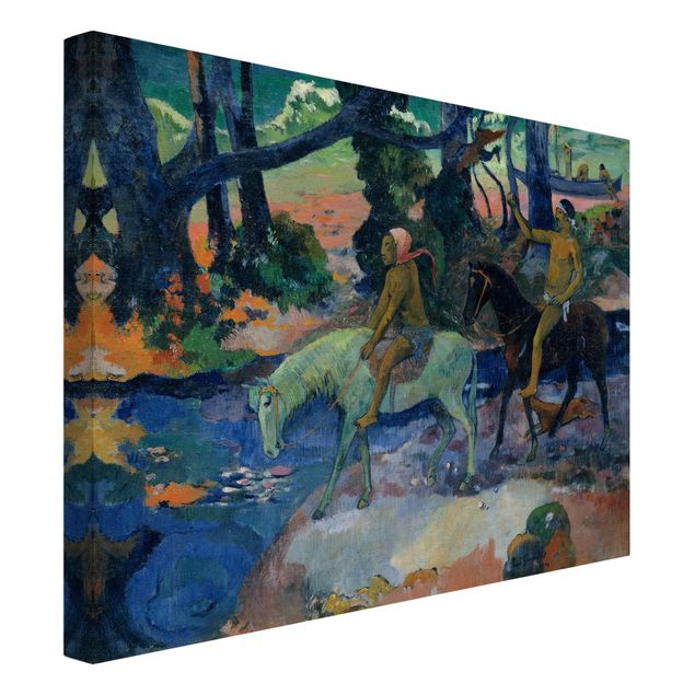 Billeder på lærred heste Paul Gauguin - Escape, The Ford
