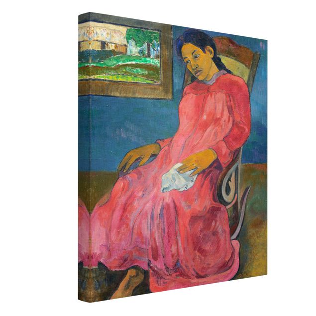 Billeder på lærred kunsttryk Paul Gauguin - Faaturuma (Melancholic)