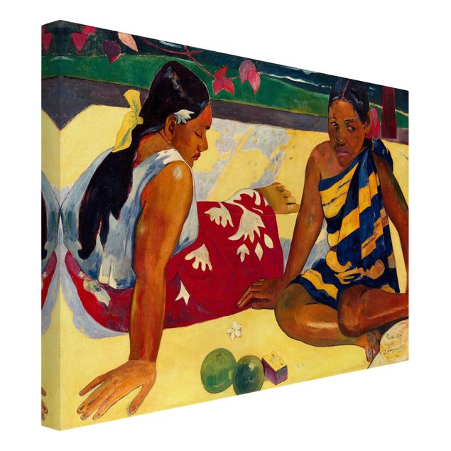 Billeder på lærred kunsttryk Paul Gauguin - Parau Api (Two Women Of Tahiti)