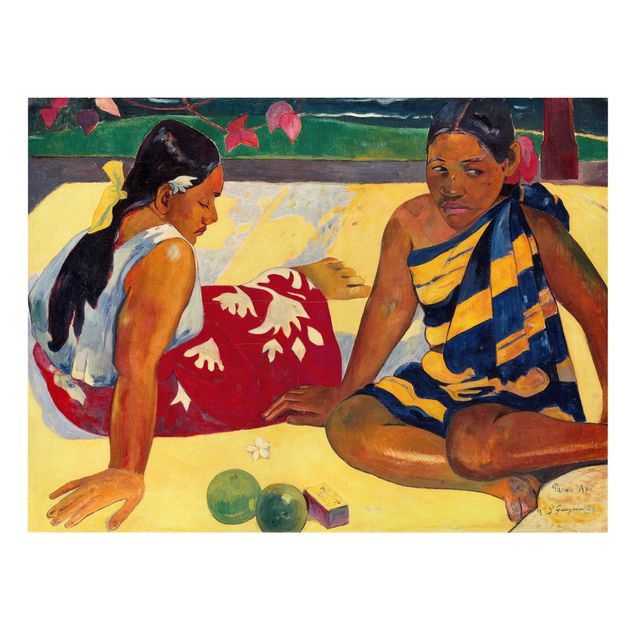 Billeder kunsttryk Paul Gauguin - Parau Api (Two Women Of Tahiti)