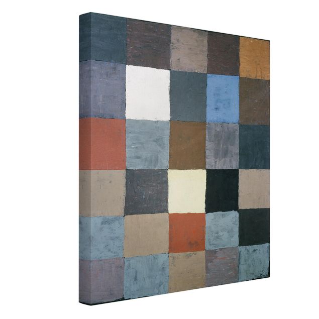 Billeder på lærred mønstre Paul Klee - Color Chart (on Gray)