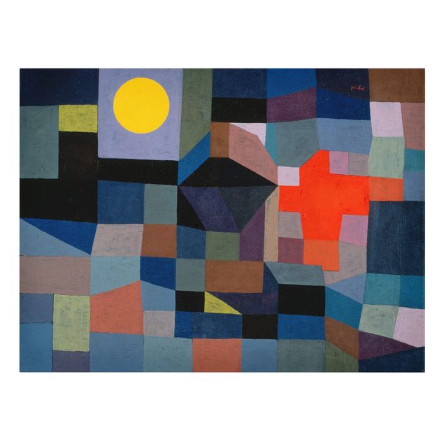 Billeder kunsttryk Paul Klee - Fire At Full Moon