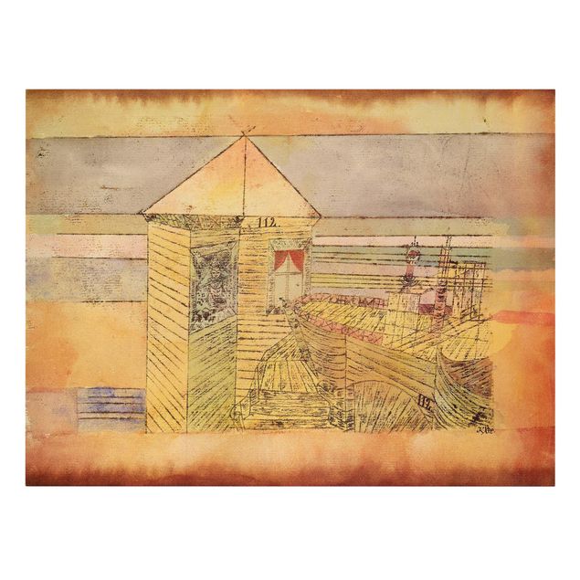 Billeder på lærred abstrakt Paul Klee - Wonderful Landing, Or '112!'