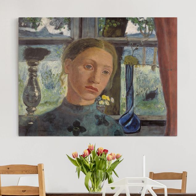 Kunst stilarter ekspressionisme Paula Modersohn-Becker - Girl'S Head In Front Of A Window
