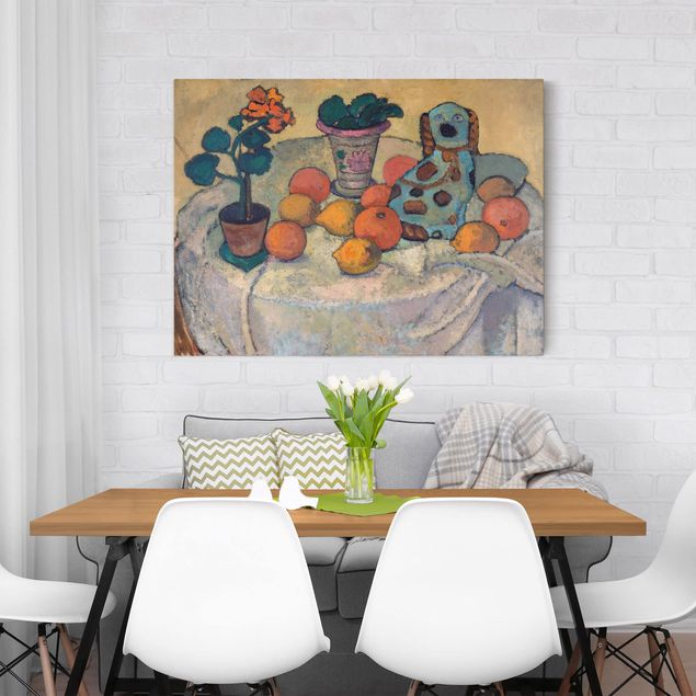 køkken dekorationer Paula Modersohn-Becker - Still Life With Oranges And Stoneware Dog
