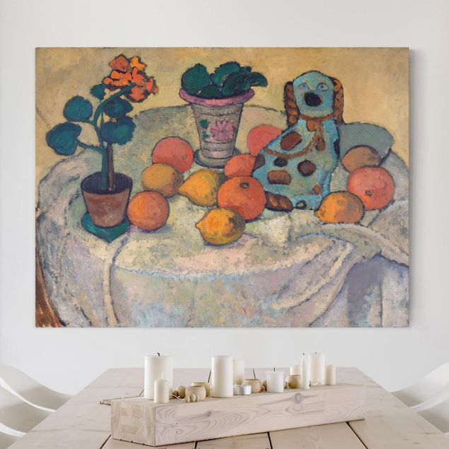 Kunst stilarter ekspressionisme Paula Modersohn-Becker - Still Life With Oranges And Stoneware Dog