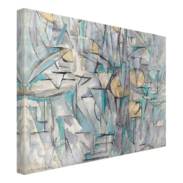 Billeder på lærred kunsttryk Piet Mondrian - Composition X