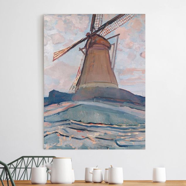 Kunst stilarter impressionisme Piet Mondrian - Windmill