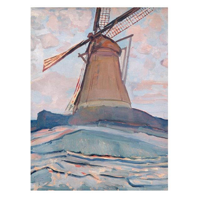 Billeder på lærred kunsttryk Piet Mondrian - Windmill