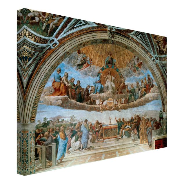 Billeder på lærred kunsttryk Raffael - Disputation Of The Holy Sacrament