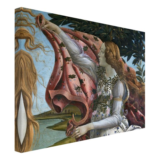 Billeder på lærred kunsttryk Sandro Botticelli - The Birth Of Venus. Detail: Flora