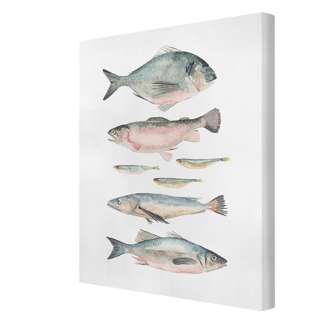 Billeder dyr Seven Fish In Watercolour II