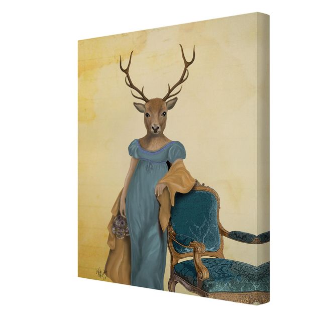 Billeder gul Animal Portrait - Deer Lady