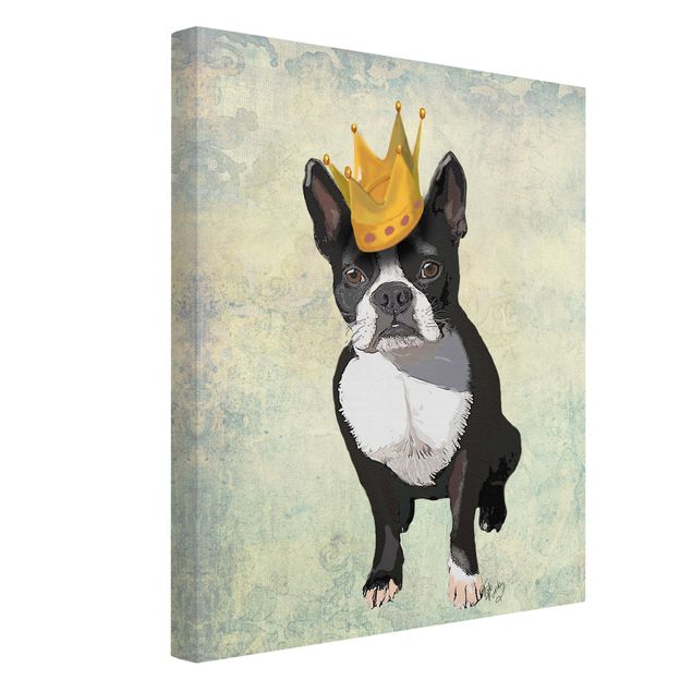 Billeder på lærred vintage Animal Portrait - Terrier King