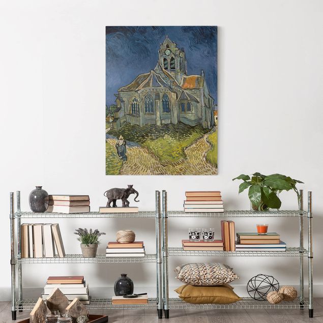 Kunst stilarter pointillisme Vincent van Gogh - The Church at Auvers
