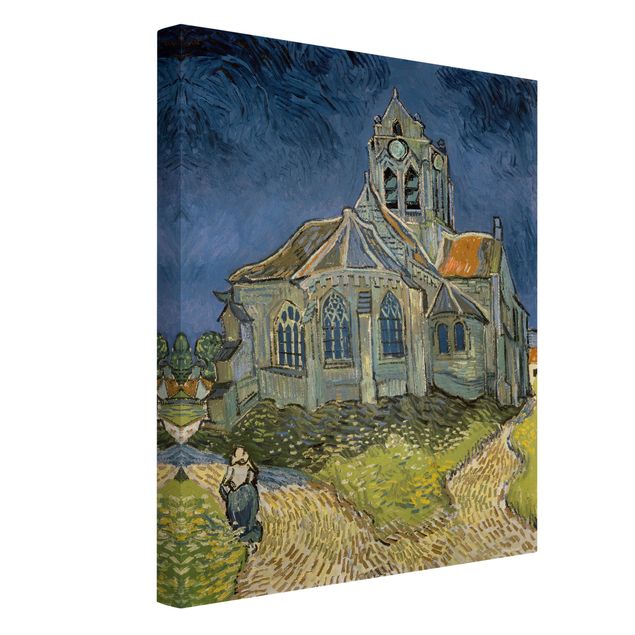 Billeder på lærred hunde Vincent van Gogh - The Church at Auvers