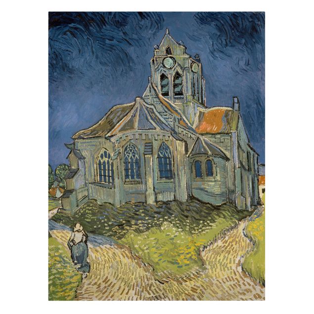 Kunst stilarter post impressionisme Vincent van Gogh - The Church at Auvers