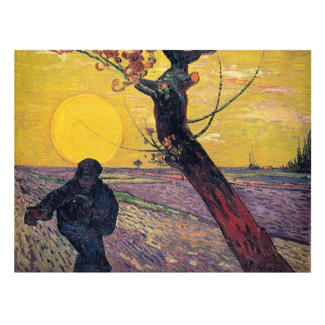 Kunst stilarter Vincent Van Gogh - Sower With Setting Sun