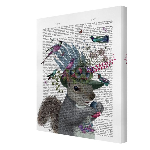 Billeder farvet Fowler - Squirrel With Acorns
