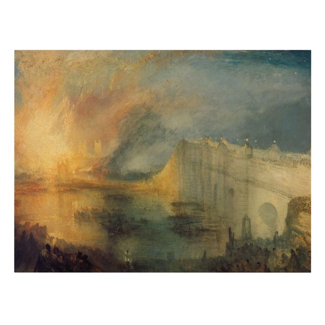 Billeder på lærred kunsttryk William Turner - The Burning Of The Houses Of Lords And Commons