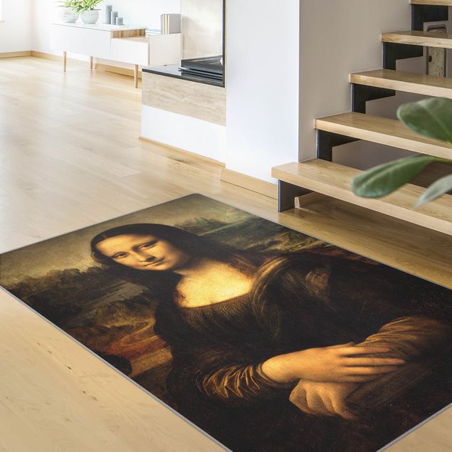 grønt gulvtæppe Leonardo da Vinci - Mona Lisa