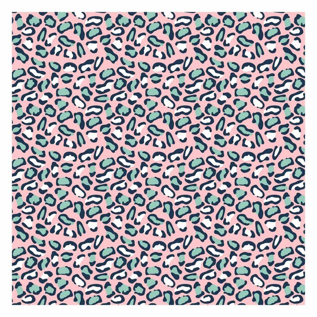 Tapet Leopard Pattern In Pastel Pink And Blue