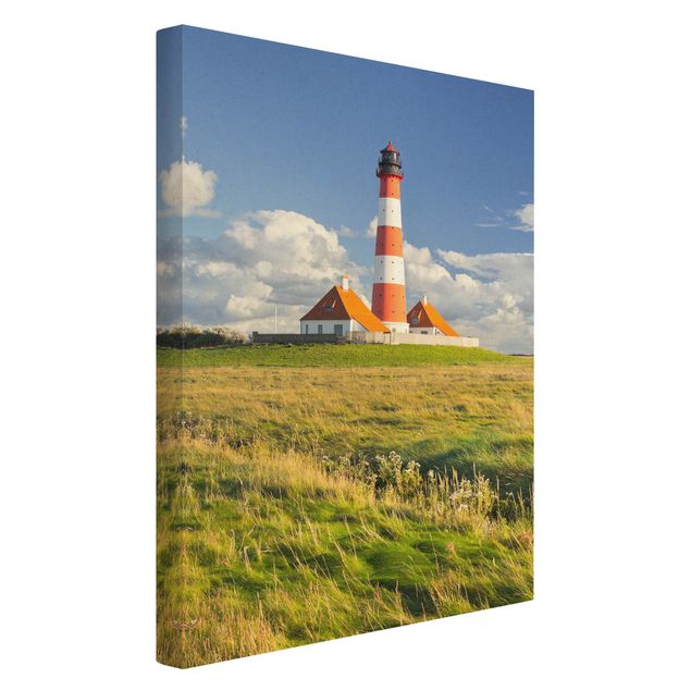 Billeder på lærred landskaber Lighthouse In Schleswig-Holstein