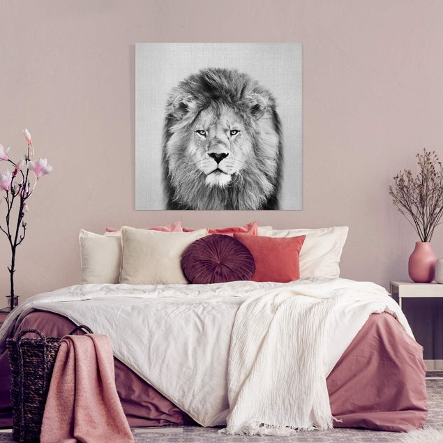 Billeder på lærred lions Lion Linus Black And White