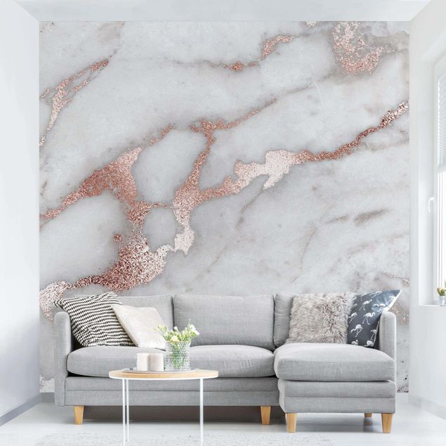 Marmor tapet Marble Look With Glitter