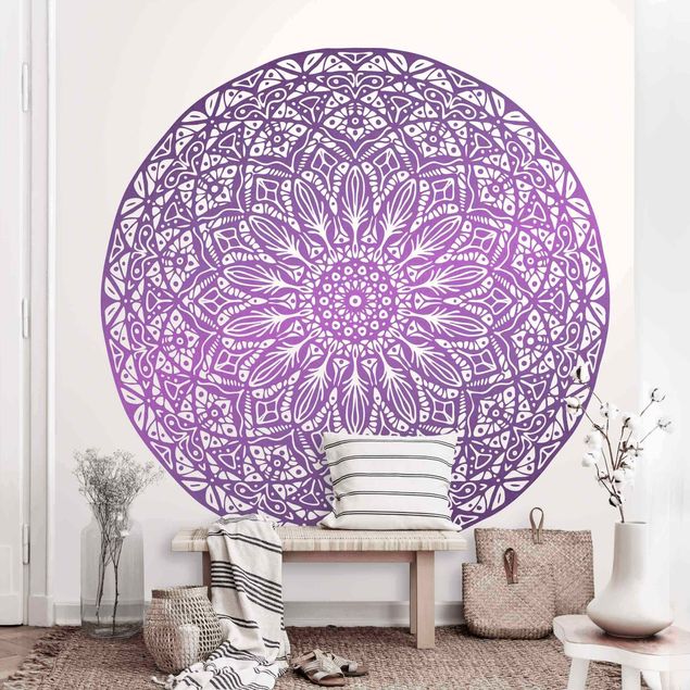 Tapet ornamenter Mandala Ornament In Purple