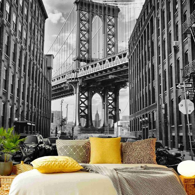 Fototapet arkitektur og skyline Manhattan Bridge In America