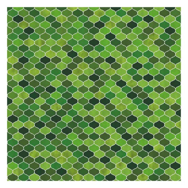 Tapet Moroccan Watercolour Pattern Green