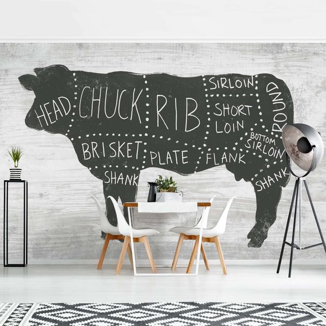 Moderne tapet Butcher Board - Beef