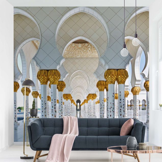 Fototapet arkitektur og skyline Mosque In Abu Dhabi