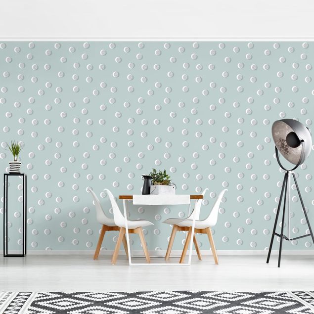 Tapet point Pattern With Dots And Circles On Bluish Grey